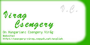 virag csengery business card